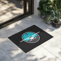 Thumbnail for Cessna & Gyro aviation design on durable fibre with non-slip backing door mat.