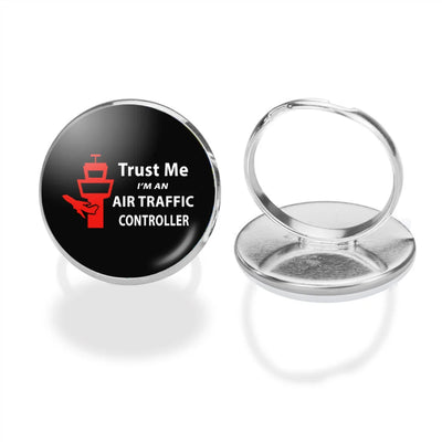 Trust Me I'm an Air Traffic Controller aviation ring in stainless steel.