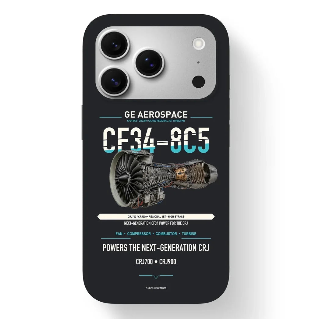 CF34-8C5 Case design on black iphone case