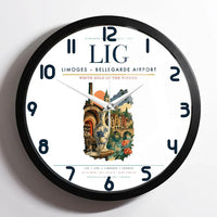 Thumbnail for Limoges – Bellegarde Airport (LIG) design on white framed wall clock