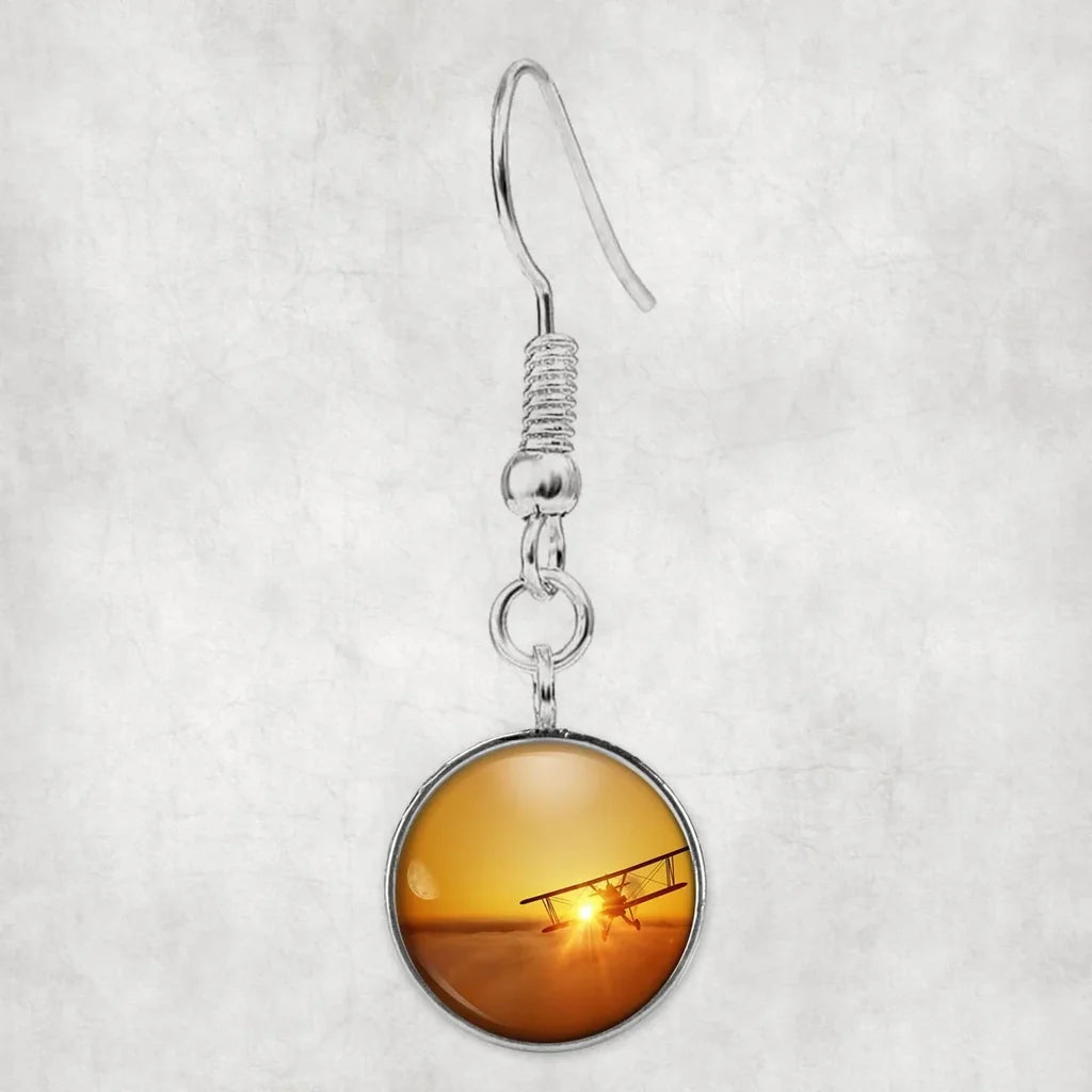 Flying is an Adventure aviation earrings, hypoallergenic alloy body with engraved detail.