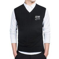 Thumbnail for Boeing 757 & Rolls Royce Engine (RB211) Sweater aviation design printed on soft knit with sleeveless v-neck sweater vest.