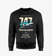 Thumbnail for Boeing 747-400 design on black sweatshirt