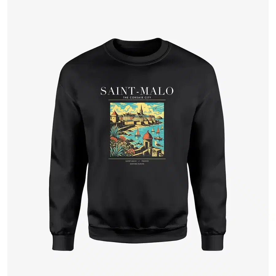 SAINT-MALO - Poster - Sweatshirt - Black