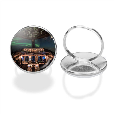 Boeing 777 Cockpit aviation ring in stainless steel.