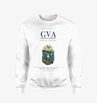 Thumbnail for Geneva Airport (GVA) design on white sweatshirt