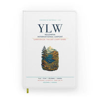 Thumbnail for Kelowna International Airport (YLW) design on white notebook