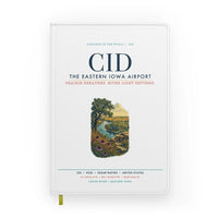 Thumbnail for The Eastern Iowa Airport Cedar Rapids (CID) design on white notebook