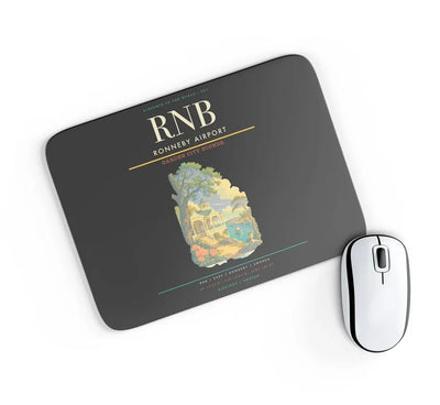 Ronneby Airport (RNB) design on black rectangle mouse pad