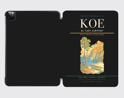 El Tari Airport (KOE) design on black ipad tablet case
