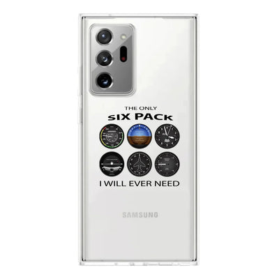 The Only Six Pack I Will Ever Need Transparent Silicone Samsung S & Note aviation design on transparent Samsung Galaxy S/Note.