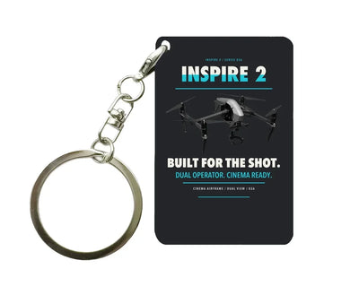 DJI Inspire 2 Key Chain design on black key chain