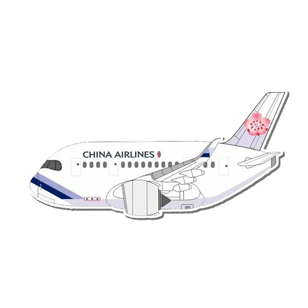China Airlines Airbus A350 Airplanes sticker, Wide 6cm (2.3inches)