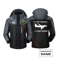 Thumbnail for If It Ain't Boeing I'm Not Going! aviation design printed on heavyweight insulated shell thick winter jacket.