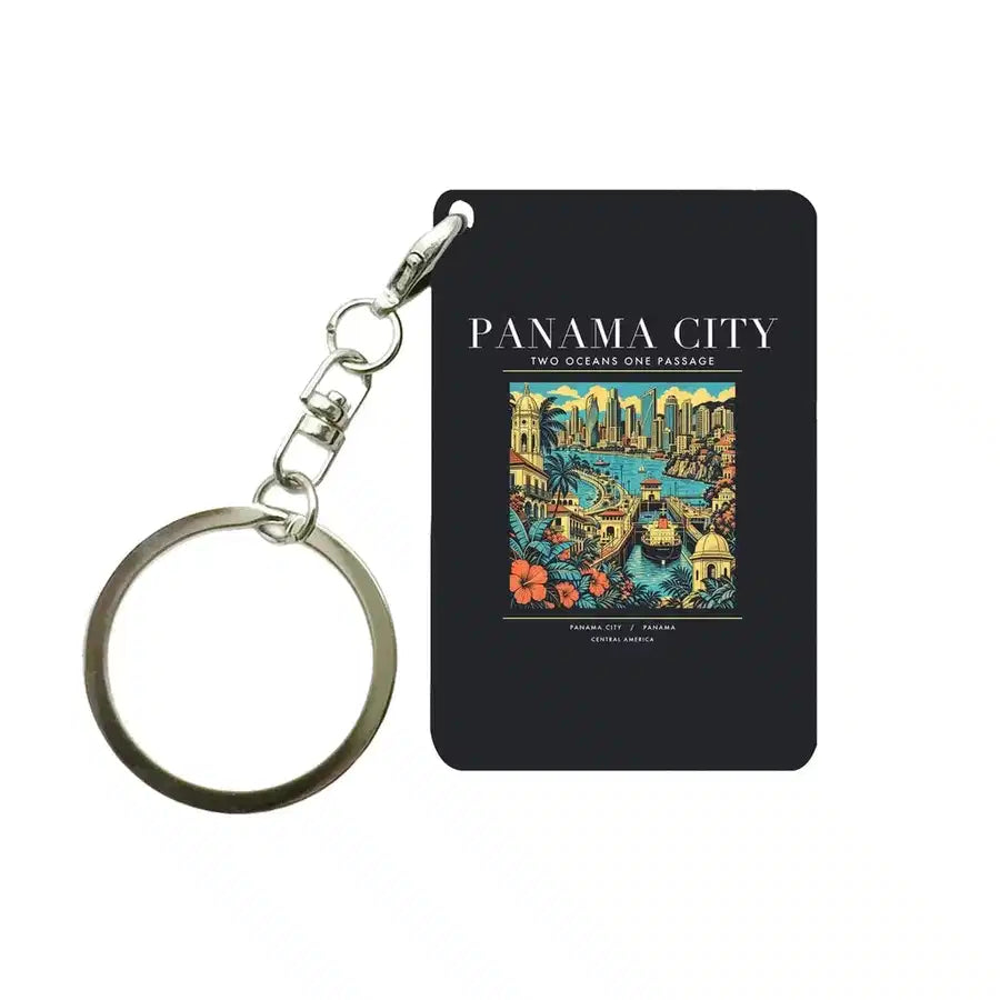 PANAMA CITY - Poster - Key Chain - Black