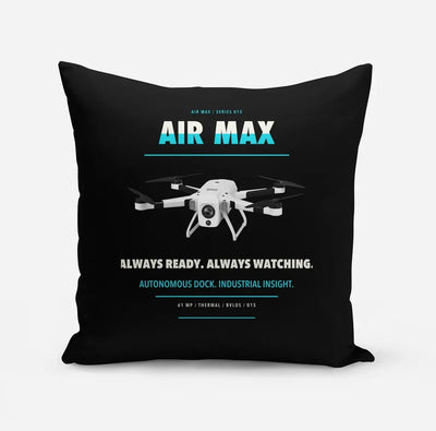 Percepto Air Max design on black pillow