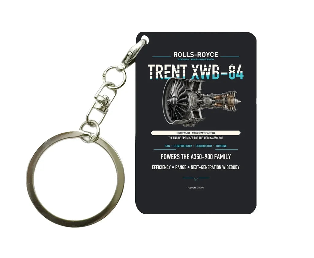 TRENT XWB-84 Key Chain design on black key chain