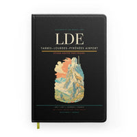 Thumbnail for Tarbes–Lourdes–Pyrénées Airport (LDE) design on black notebook