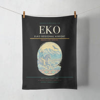 Thumbnail for Elko Regional Airport (EKO) design on black towel