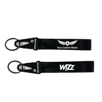 Thumbnail for Wizz Airlines aviation hawk-shaped key chain, durable metal alloy.
