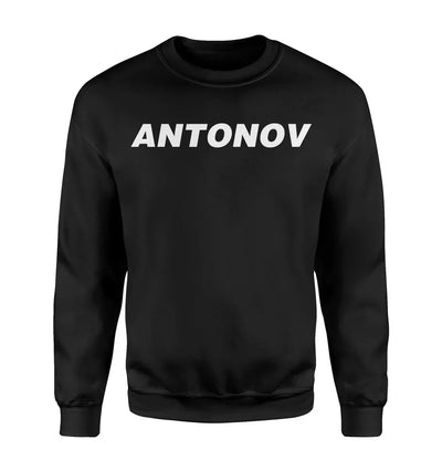 Antonov & Text aviation design printed on soft cotton blend sweatshirt.
