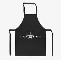 Thumbnail for Airbus A400M Silhouette aviation design on durable cotton blend kitchen apron.