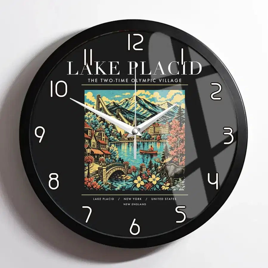 LAKE PLACID - Poster - Wall Clock Framed - Black