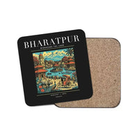 Thumbnail for BHARATPUR - Poster - Coaster - Black