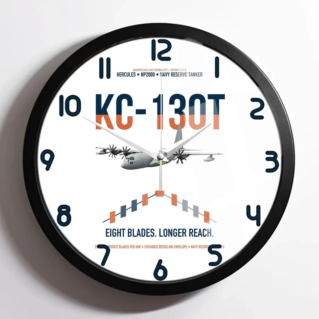 KC-130T NP2000 design on white framed wall clock