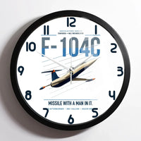 Thumbnail for F-104C Starfighter design on white framed wall clock