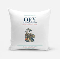 Thumbnail for Paris-Orly Airport (ORY) design on white pillow