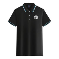Thumbnail for Boeing 767 & Plane aviation design printed on soft cotton stylish polo shirt.
