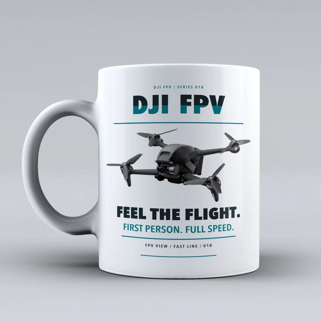 FPV Mug design on white dji