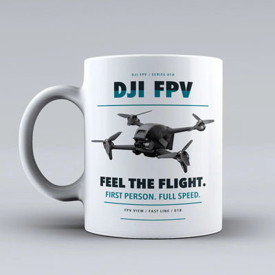 FPV Mug design on white dji