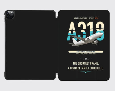 Airbus A318 design on black ipad tablet case