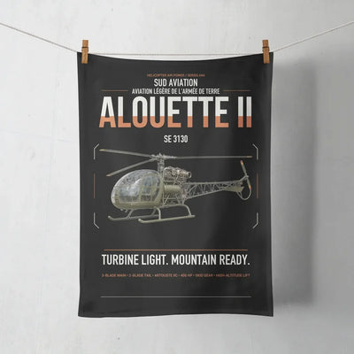 Sud Aviation SE 3130 Alouette II design on black towel