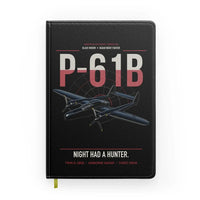 Thumbnail for P-61B Black Widow design on black notebook