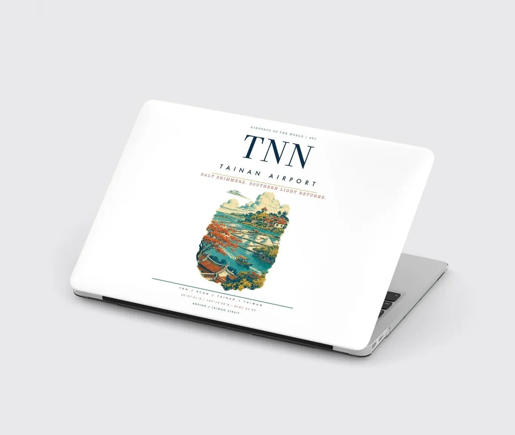 Tainan Airport (TNN) design on white MacBook case