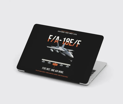 F A-18E F Buddy Tanker design on black MacBook case