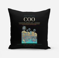 Thumbnail for Cadjehoun Airport (COO) design on black pillow