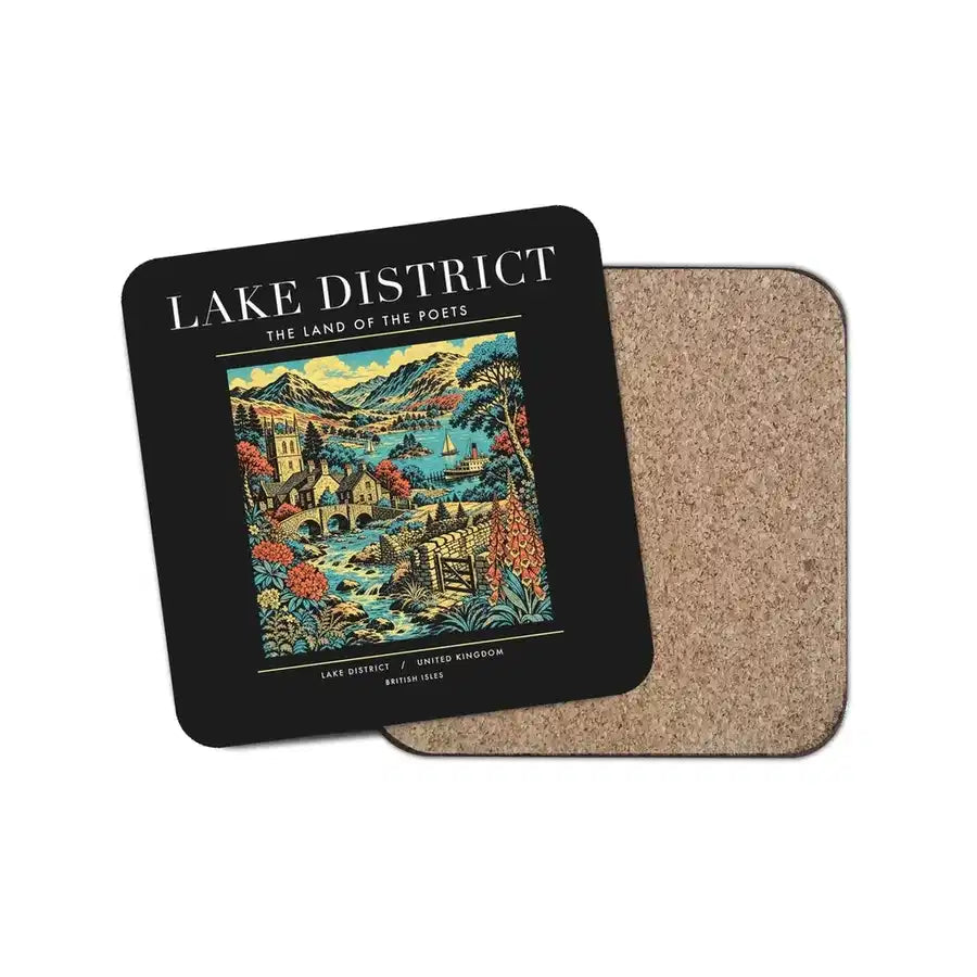 LAKE DISTRICT - Poster - Coaster - Black