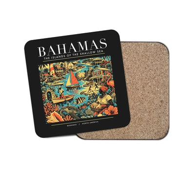 BAHAMAS - Poster - Coaster - Black