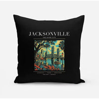 Thumbnail for JACKSONVILLE - Poster - Pillow - Black