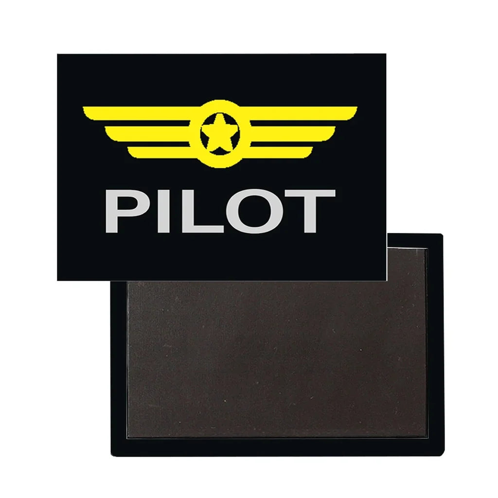 Pilot aviation themed magnet, strong neodymium core.