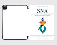 Thumbnail for John Wayne Airport, Orange County (SNA) design on white ipad tablet case