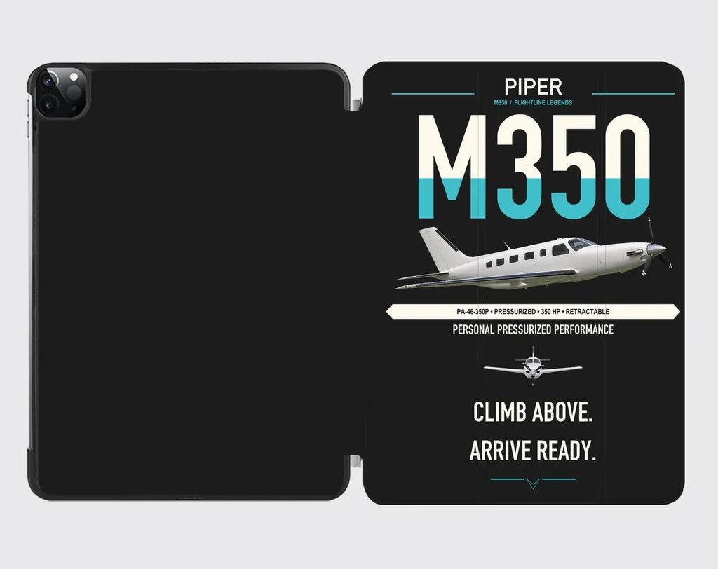 Piper M350 design on black ipad tablet case