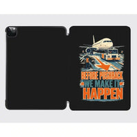 Thumbnail for Before Pushback We Make It Happen design on black ipad tablet case