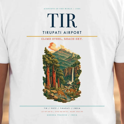 Tirupati Airport (TIR) double-side t-shirt design close-up cover