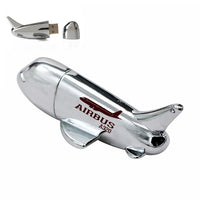 Thumbnail for Airbus A320 aviation design on durable metal casing airplane-shape USB drive.