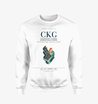 Thumbnail for Chongqing Jiangbei International Airport (CKG) design on white sweatshirt